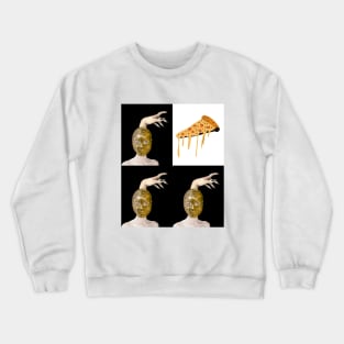 WITCHES LOVE PIZZA!! - Halloween Witch Hand | Witch Mask | Halloween Costume | Funny Halloween Crewneck Sweatshirt